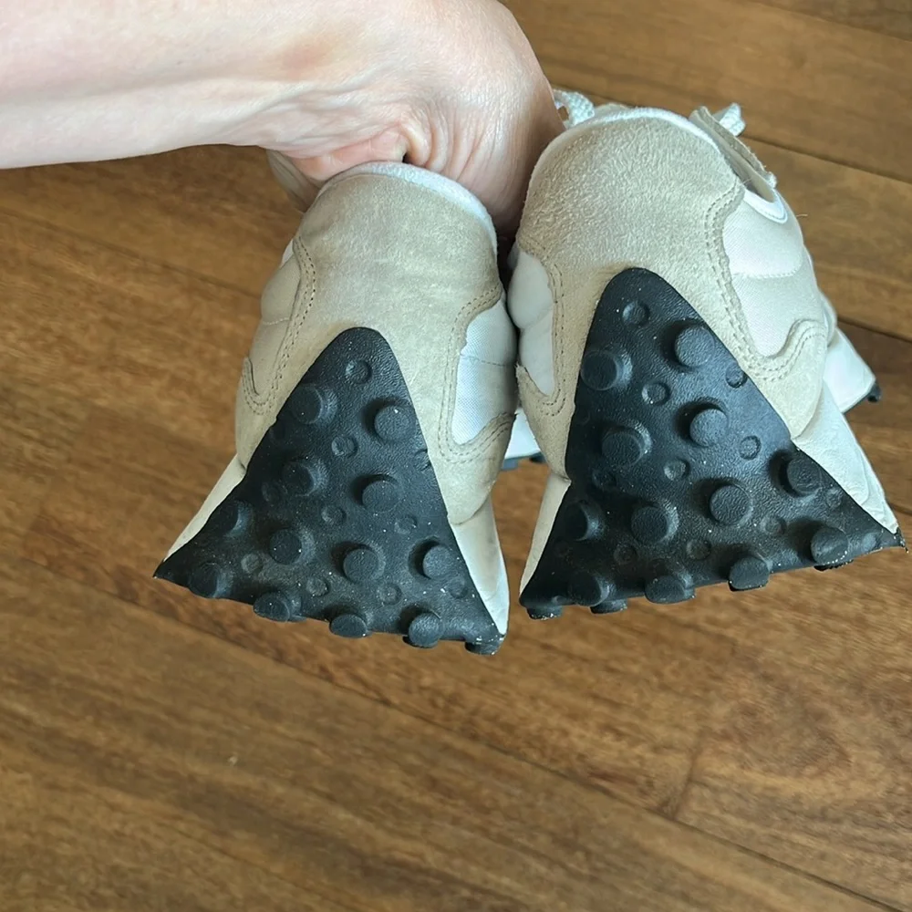 New Balance Cream and White Athletic Shoes - Picture 4 of 7